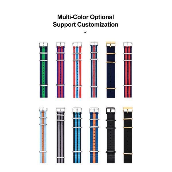 Adjustable Nylon Braided Strap · 18~26mm