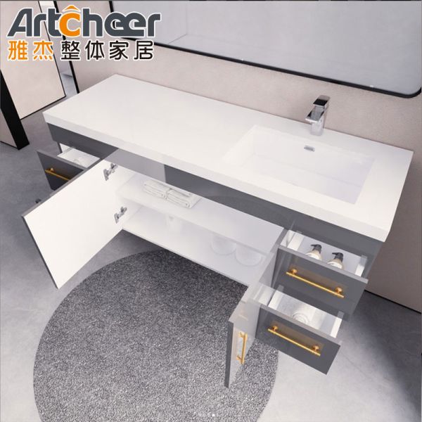 Wall Mounted Water Resistant Eco-Friendly Bathroom Vanity Cabinet with Vanity Combo