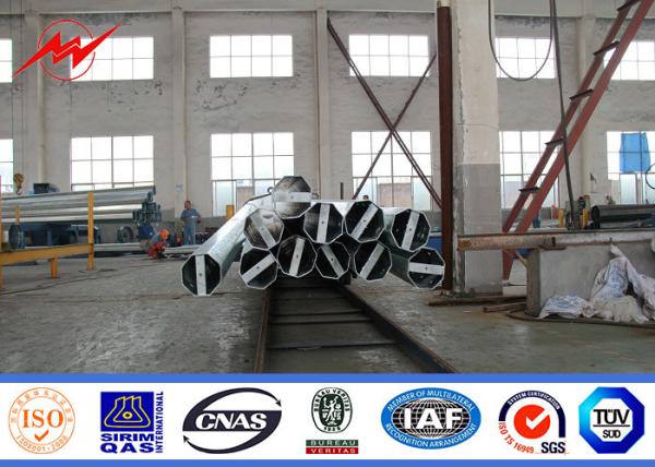 30FT 35FT Steel Utility Tubular Pole With 3mm For Philippines Electrical Line