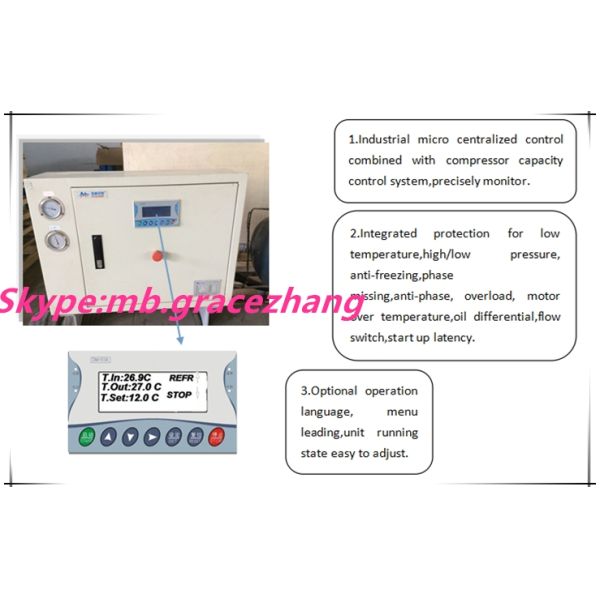 100HP 85Tr Screw Water Cooled Water Cooling Chiller From Mgreenbelt