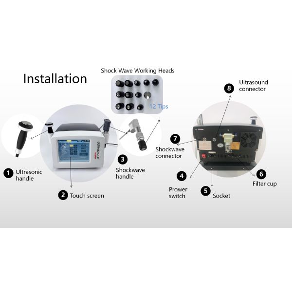 6 Bar 21Hz Ultrasound Physiotherapy Machine For Rehabilitation Plantar Fasciitis Treating