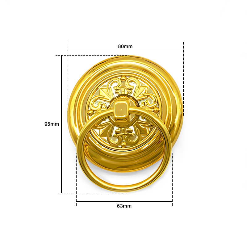 Vintage Round Plastic Furniture Handle Drawer Pull Fittings Decorative Pull Ring for Chairs and Sofas