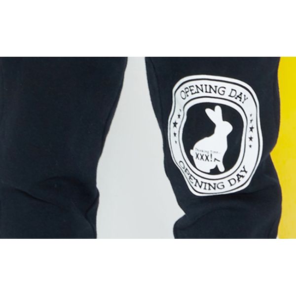 Black Kids Boys Clothes Boys Crew Neck Sweater And Long Pant Big Rubber Printing