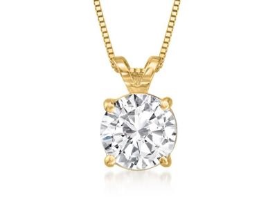 1.20 Carat 14K Gold Necklaces Yellow Gold Material OEM For Anniversary