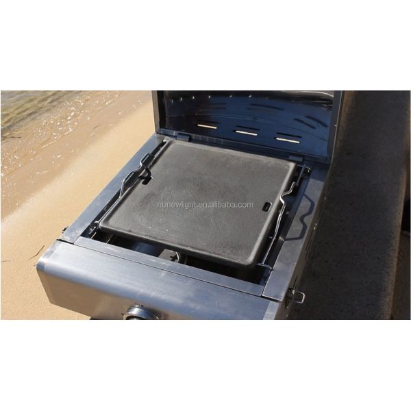 Rotisserie Roaster Propane Grill with Tabletop Pizza Maker and Stainless Steel Housing