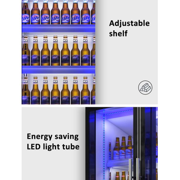 Холодильник напитка замораживателя черного тела коммерчески чистосердечный с 5 полками слоя