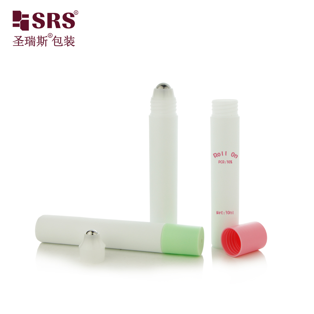 RPPF 30ML New Arrival Plastic Hair Essence Serum Roller Steel Ball Bottle