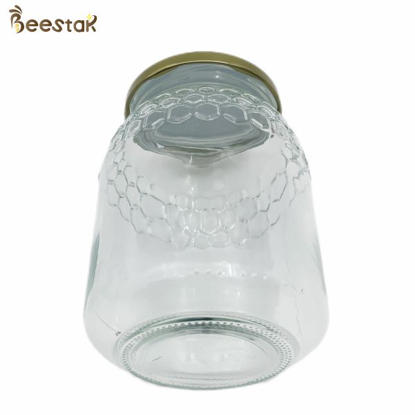 Новый стеклянный опарник 380ml меда для меда упаковывая с крышкой металла
