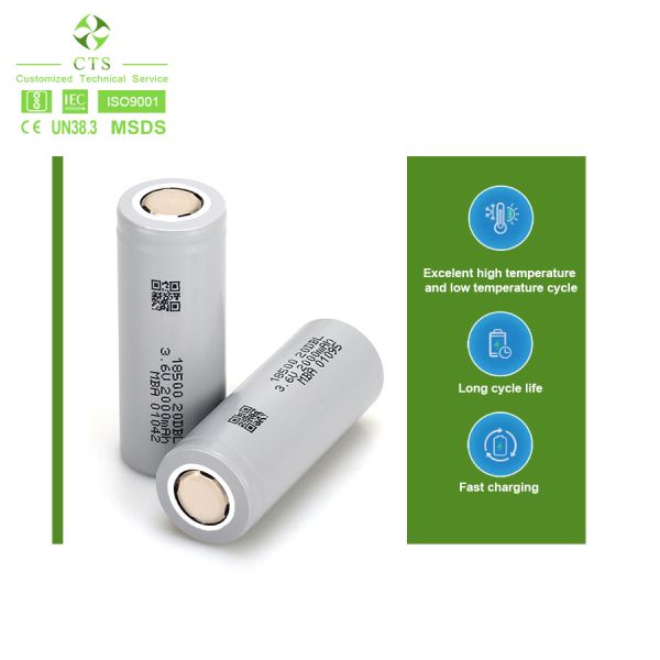 CTS 3.6V 2000mAh 3000mAh Low Temperature High discharge rate Cylindrical Li-ion Battery Cell Long cycle life factory wholesale