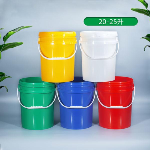 Secure Seal Lids Round 20L HDPE Plastic Pail for Industrial Chemical Paint Containers