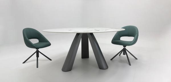 Wholesale Luxury Dinning Room Table Sets With White Marble Top And 6 Chairs