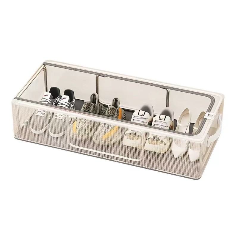 Factory Wholesale Plastic Foldable Transparent  Dustproof Shoe Storage Cabinet Portable Shoe Box for Home