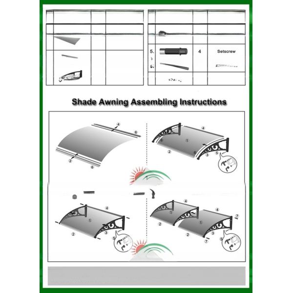 CC Внешние поликарбонатные водонепроницаемые выдвижные навесы навесы для навесов парковки