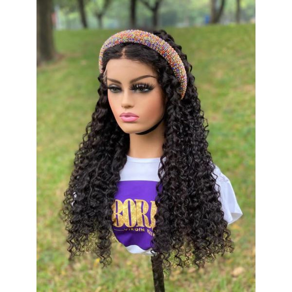 HD Transparent Lace Frontal Wig Deep Wave 13x4 Human Hair Preplucked Remy