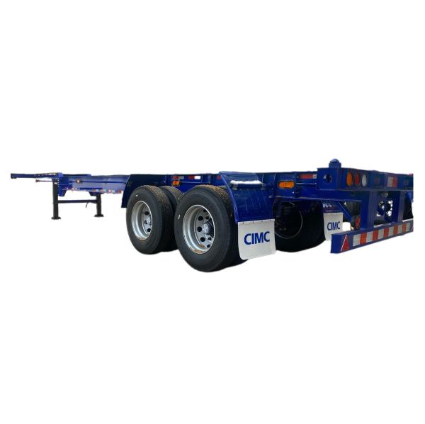Semi-remorque à squelette pour le transport de conteneurs, électrophorèse et revêtement en poudre KTL