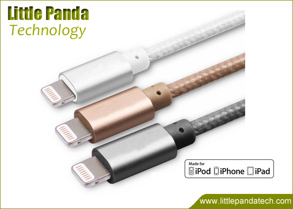 Best Selling USB Data Cable Super Speed Aluminum iPhone 5 8 pin USB Cable Woven Braided