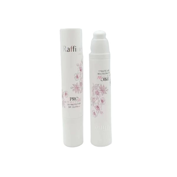 D30mm Plastic Sunscreen Cream Airless Pump Tube Cosmetic 50ml Color Squeezed Soft Tubes Packaging for Primer with Press Pump
