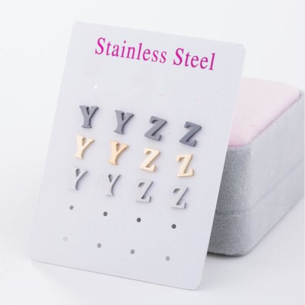 A-Z Alphabet Earrings in Stud Earrings Tiny Lovely Alphabat Letter Earrings for Women Girls Kids Personalized Jewelry