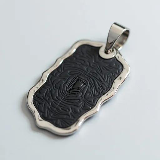 Tough Style Men's Pendant:Bold metal frame,black core,shows trendy personality.