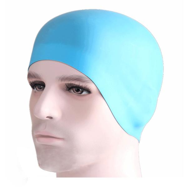 Waterproof 3D Dome Silicone Triathlon Cap For Adult Swimming Racing