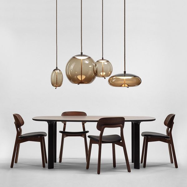 Decorative D30*14.5CM Kitchen Glass Modern Pendant Light