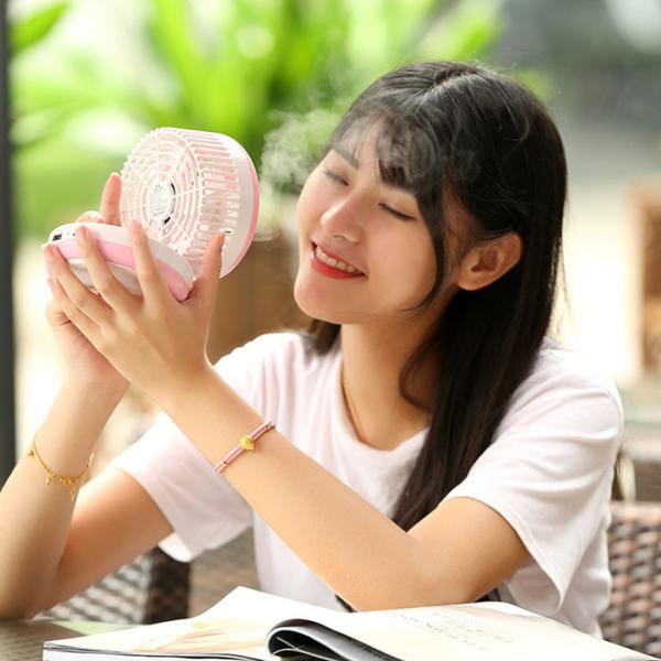 Strong Wind Portable Rechargeable Fan Emergency Charging Power Bank 80ml Capacity