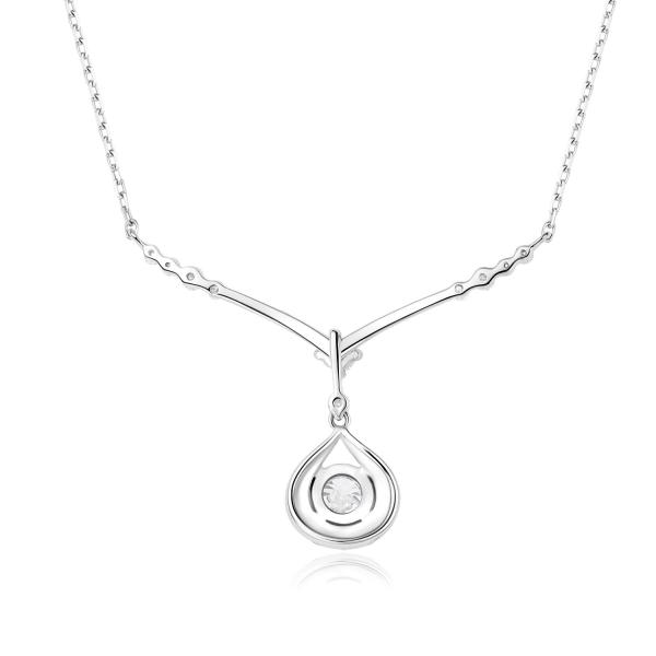 Moda requintada 18k ouro de laboratório cresceu pendente de diamante lindo pendente branco joias de diamante forma redonda pendente