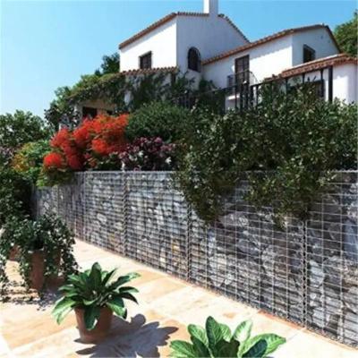 Paroi de panier en gabion galvanisé 2*1*1m Barrière en gabion en treillis métallique