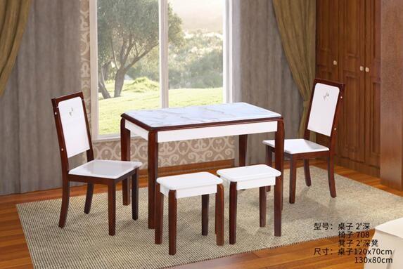 Solid Wood Chair Rack Modern Dinette Sets Smooth Edges Dust Resistant