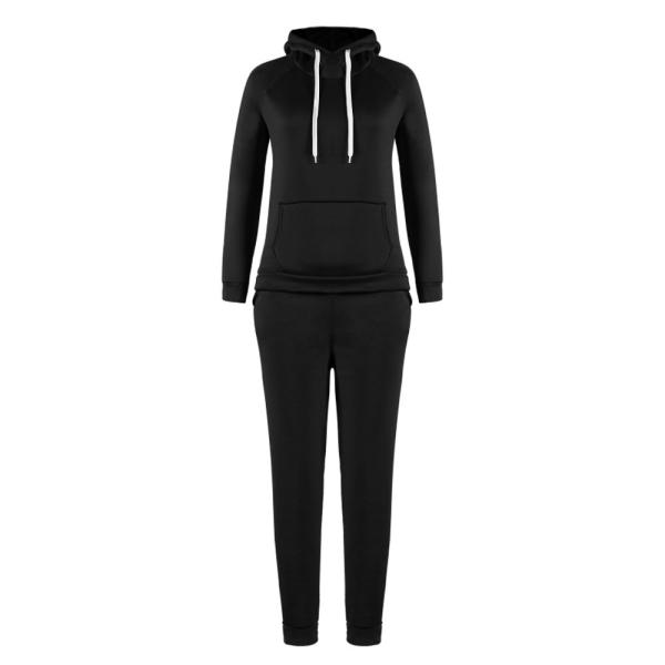 Embroidered Casual Plus Size Ladies Shirts Winter Sweat Suits 100% Cotton