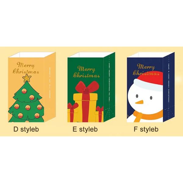 SGS PMS Kraft Christmas Gift Packing Box Biscuit Candy Snack Packaging Bag