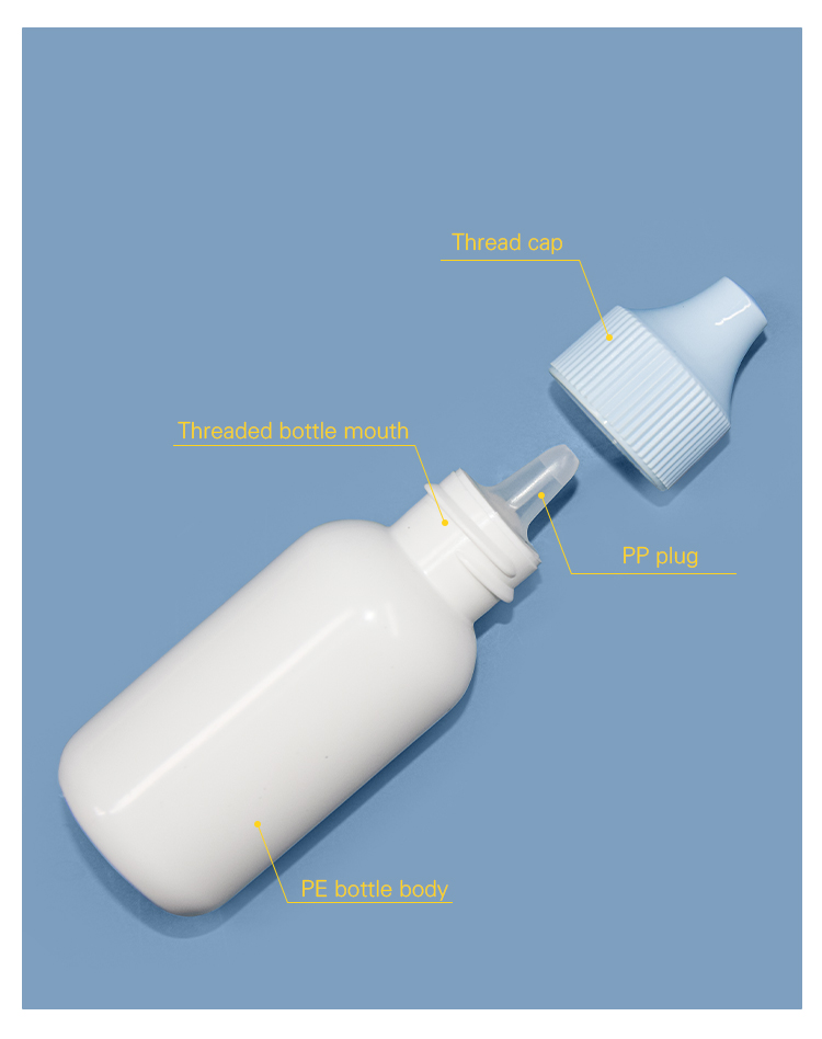 30 ml de frasco com rosca PE Boca Dupla Camada Protetor Solar Frasco de Cuidados da Pele Embalagem UKL34