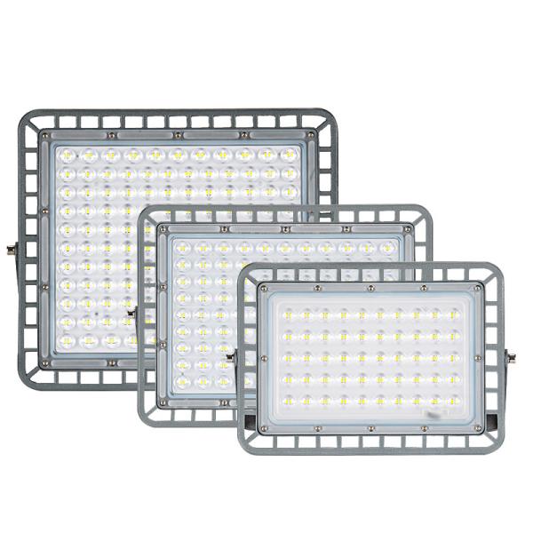 Outdoor LED solar flood light | Warehouse lighting IP65 high power | Die-cast aluminum wall light | Suitable for courtya