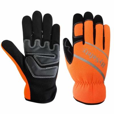 Shock Absorption General Handling Gloves Dexterity Level 5 Mechanic Safety Gloves