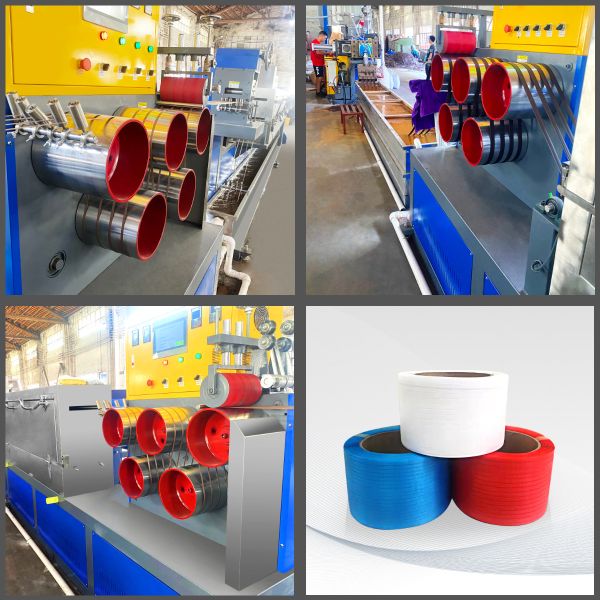 Efficient Polypropylene Band Extrusion Line featuring PLC Touch Screen Control 200-300KG/H