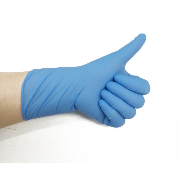 Disposable powder free medical grade non sterile nitrile exam gloves latex free