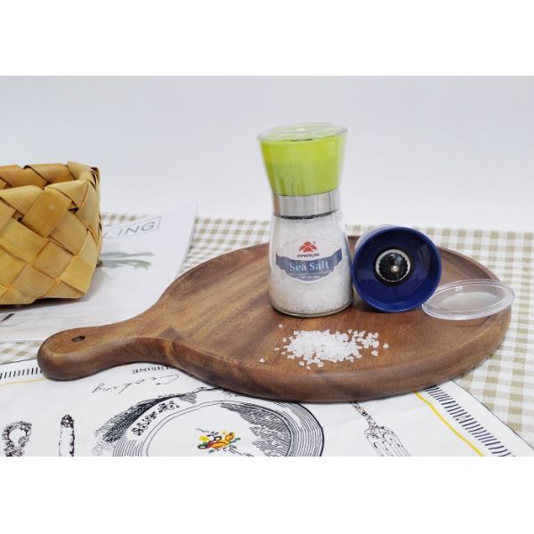 180g Reusable Glass salt and pepper Grinders Variety of colors