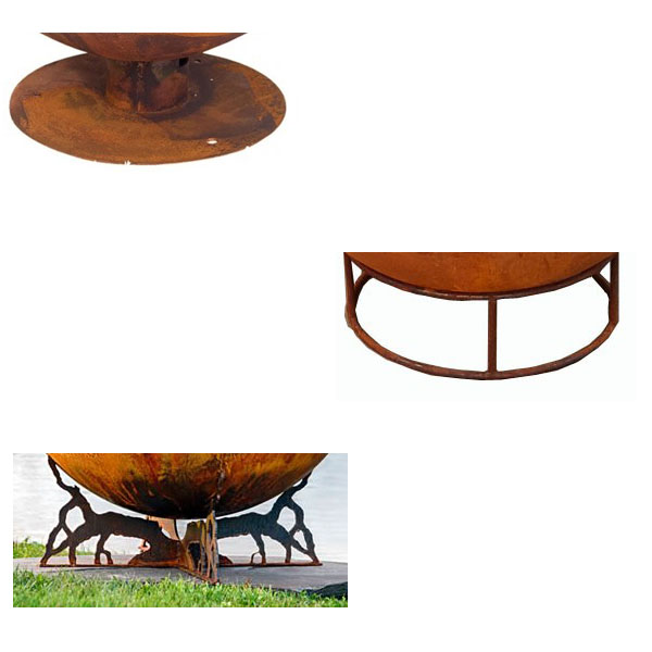 Patio 100cm Backyard Creations Sphere Fire Pit ISO9001 Steel Hemisphere