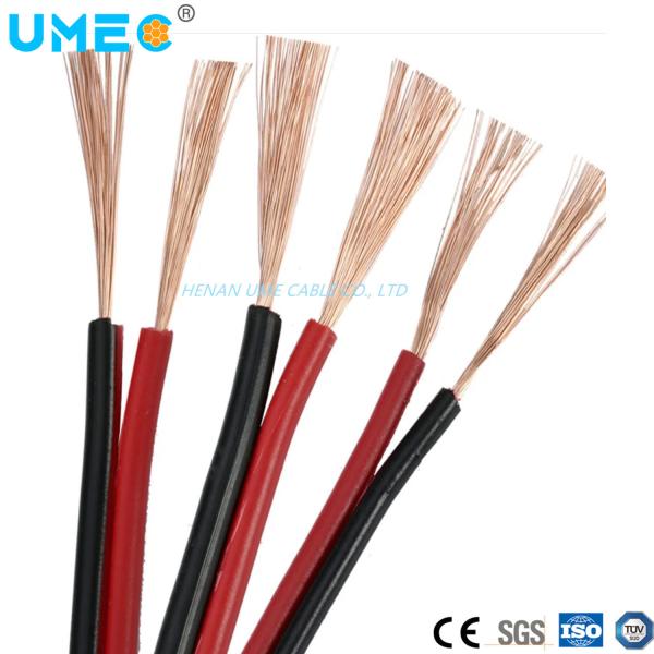 Cabos paralelos duplos de fio plano de carga pesada 2X20AWG 18AWG 16AWG 14AWG Cor vermelha e preta