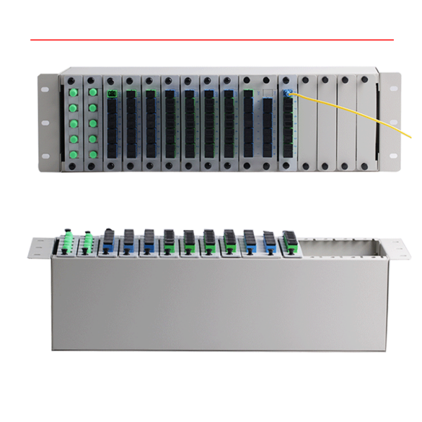 1x2 1x4 1x8 16 Slots Fiber Optical PLC LGX Splitter Chassis for 3U 19