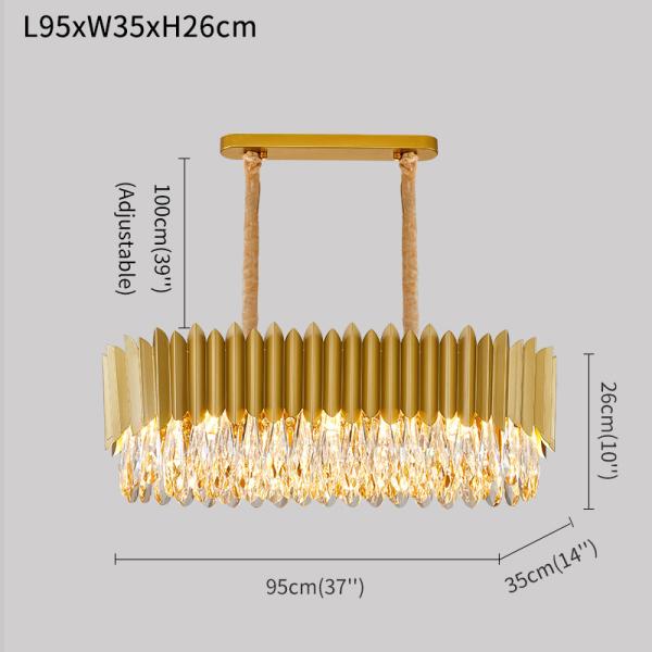 Black Led Chandelier Dining Room Oval Design Creative Kitchen Lamp interior decoration for home(WH-CY-186)