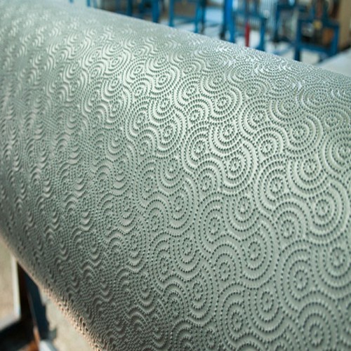Napkin Paper Embossing Roller HRC62 HV1100 Aluminum Roller Chrome Plating