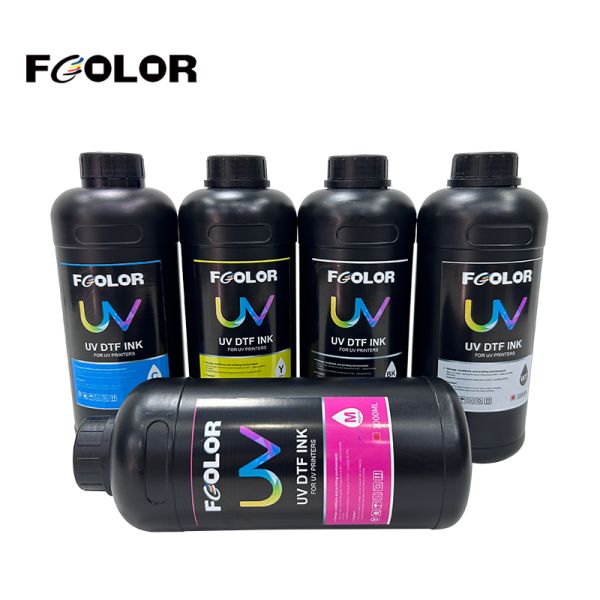 FCOLOR 1000ml High Quality Soft UV DTF Ink Refill for Epson Printer Xp600 Tx800