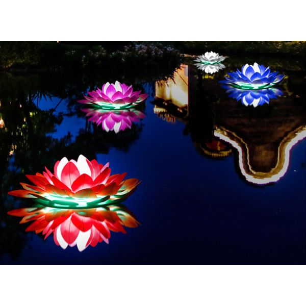LED Emulation Lotus Lights Water Landscape Outdoor Waterproof Pond Bright Decorative Landscape Project