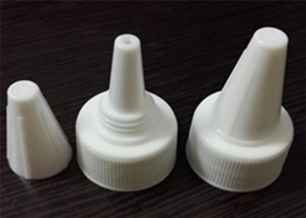 Pure White Plastic Bottle Screw Caps , PET Bottle Cap With Long Nose
