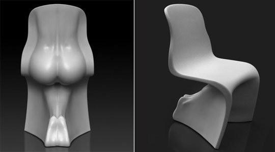 Fiberglass Fabio Novembre Chair , Human Shaped Casamania Her Chair For Showroom