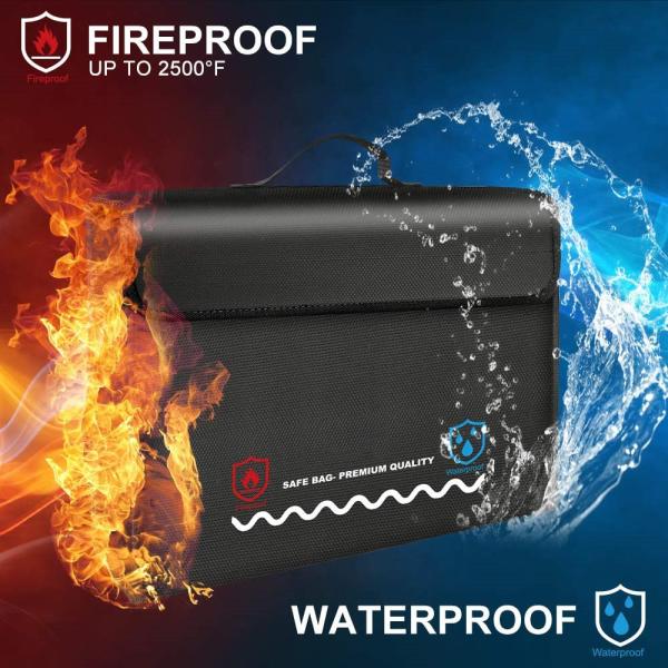 Silicone Coated Lipo Safe Bag Fireproof Waterproof Practical For Money