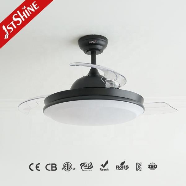 Ventilateur de plafond LED 1stshine de style moderne avec télécommande et design rétractable