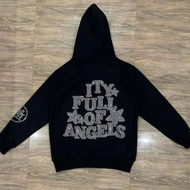 S-5XL Suéter con capucha de piedra francesa Terry Streetwear Hoodies masculino 360 gramos