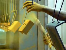 RAL1012 lemon yellow electrostatic thermoset powder coating  for lighting fixtures